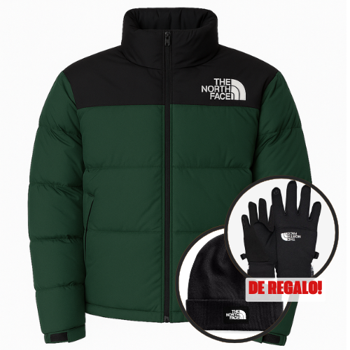 Campera The North Face Puffer ® + Gorrito y Guantes North Face de REGALO!